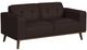 Elements International Destiny Pebble Brown Loveseat-0