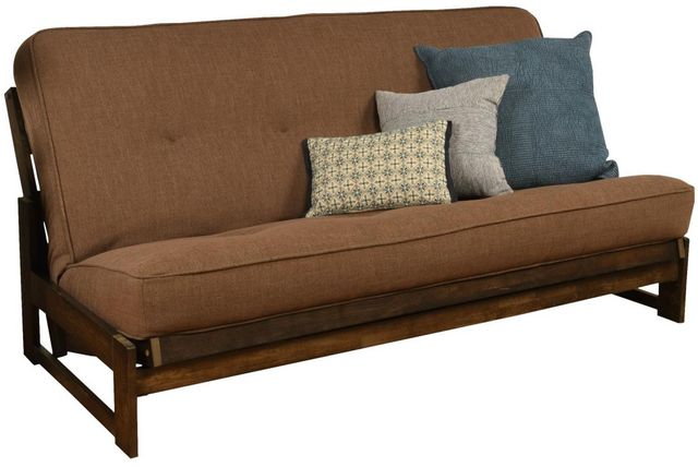 Kodiak Furniture Aspen Linen Cocoa/Reclaim Mocha Full Futon with Mattress-0