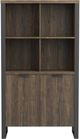 Coaster® Pattinson Aged Walnut/Gunmetal Rectangular Bookcase-0
