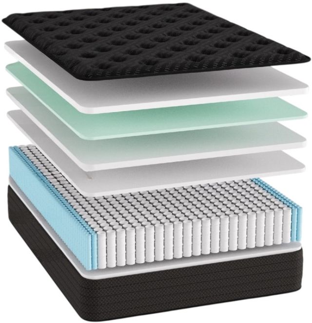 Southerland™ Craftsman 13.5" Wrapped Coil Medium Tight Top California King Mattress-2
