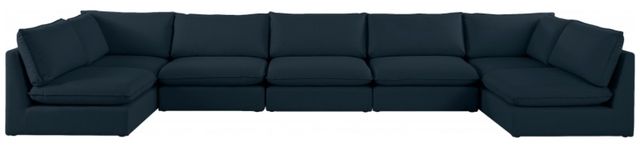 Meridian Furniture Mackenzie 7-Piece Navy Modular Sectional Set-1