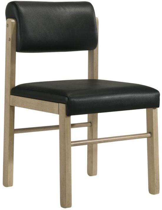 Coaster® Kehoe 2-Piece Black/Natural Oak Dining Side Chair Set-2
