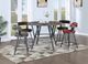 Homelegance® Tempa Brown 48" Round Counter Height Dining Table with Black Base-1