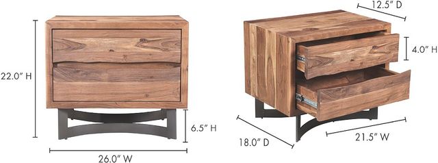 Moe's Home Collection Bent Brown Nightstand-3