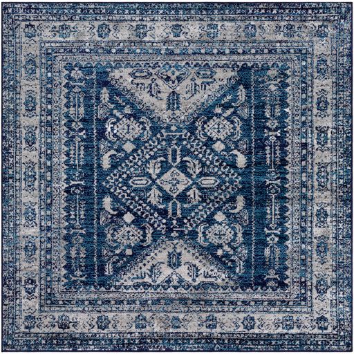 Surya Monte Carlo Navy 7' Square Rug-0