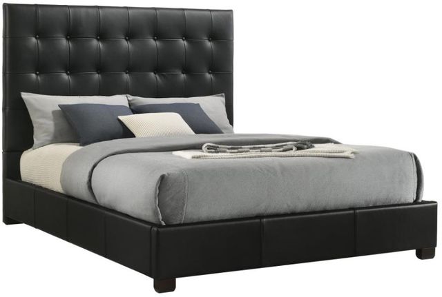 Coaster® Medley Black Queen Platform Panel Bed-1