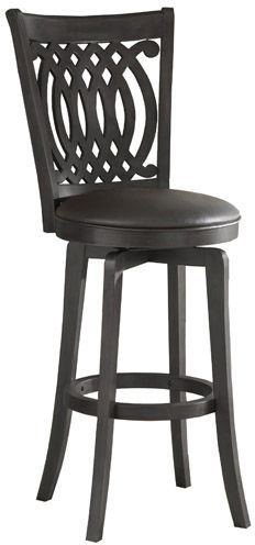 HH2 Home Dynamic Designs Black Van Draus Swivel Bar Stool-0
