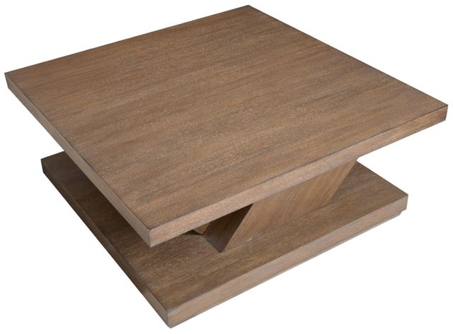 Magnussen Home® Lansbury Antique Wheat Square Cocktail Table with Casters-4