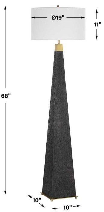 Uttermost® Lathey Black Floor Lamp-2