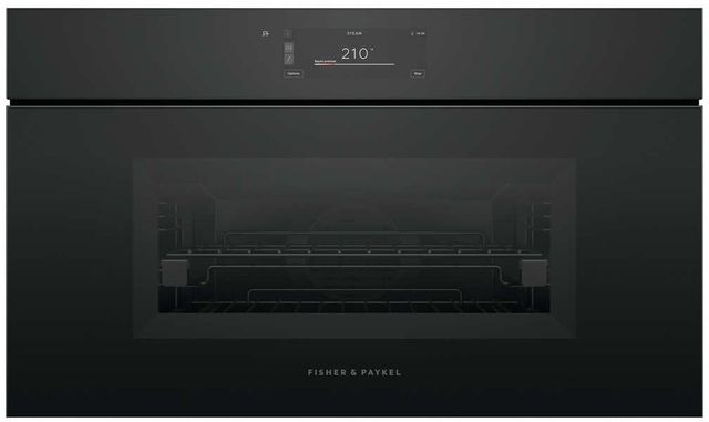 Fisher & Paykel Series 9 Minimal 30" Black Glass Compact Combination Steam Oven-0