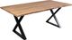 Porter International Designs Manzanita Natural Dining Table with Black X Base-0