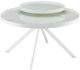 Coaster® Briggs Marble Printed Glass Top Coffee Table with White Base-0