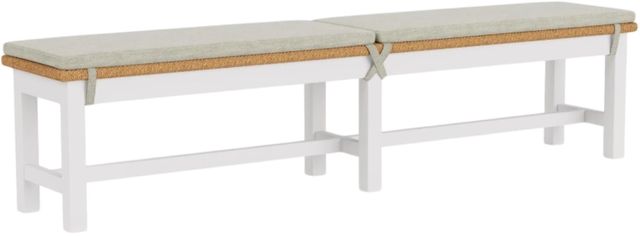 Riverside Furniture Rosalie Brown/Gray/White Caps 82" Dining Bench-0