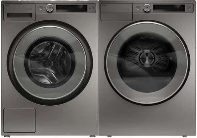 ASKO 5 Series Titanium Front Load Washer & Vented Electric Dryer Laundry Pair-0