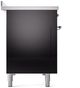 Ilve® Nostalgie II Series 48" Glossy Black Pro Style Induction Range-4
