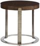Lexington Home Laurel Canyon Wetherly Brown Top Accent Table with Silver Leaf Base-0