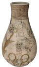 TOV Furniture Earthenware Floral Pattern Gray Flower Vase-0