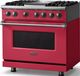 Viking® 5 Series 36" Valentine Pro Style Dual Fuel (NG) Range with Polished Chrome Trim-3