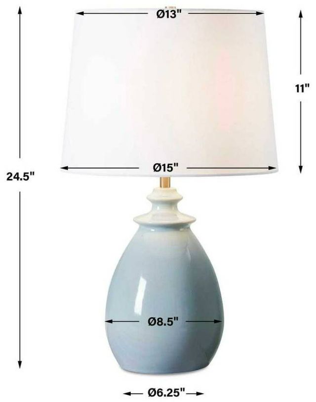 Uttermost® Lorene Light Blue Table Lamp-2