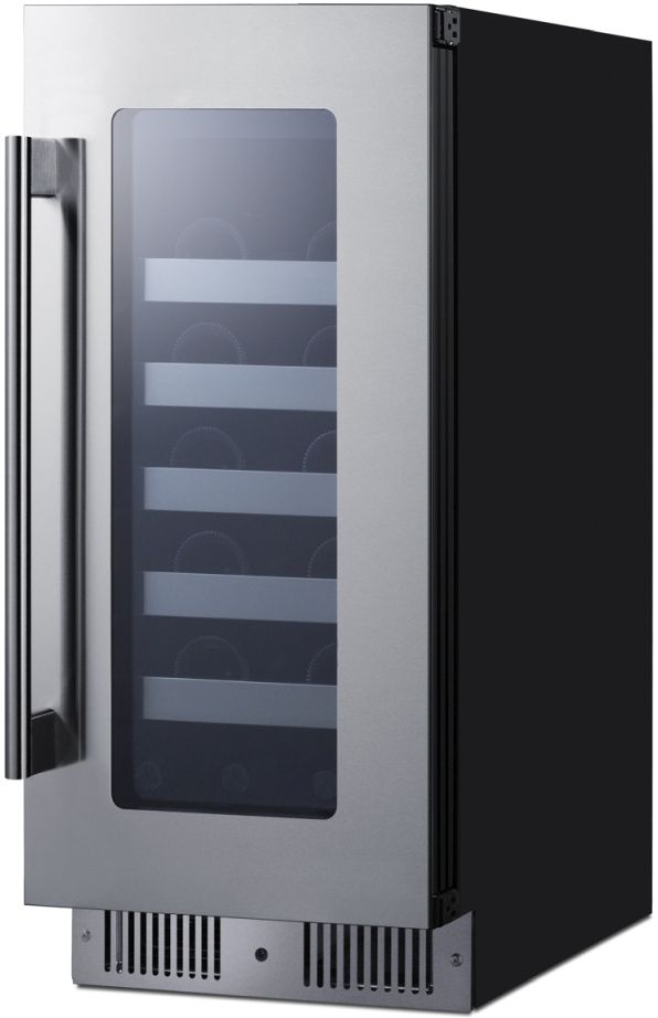Summit® 15" Stainless Steel Built-In Wine Cooler-3