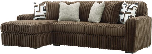 Signature Design by Ashley® Midnight-Madness 2-Piece Chocolate Left Arm Facing Sectional and Chaise-0