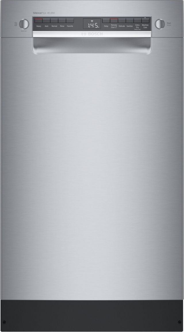 Bosch® 300 Series 18" Stainless Steel Front Control Built In Dishwasher-0