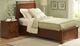 Vaughan-Bassett Cottage Cherry Twin Sleigh Storage Bed-0