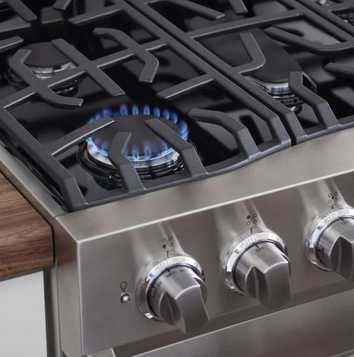 Viking® 3 Series 30" Blush Propane Pro Style Gas Range-2