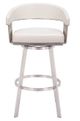 Zuo® Modern Bantry White Swivel Barstool-1