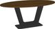 Amisco Customizable Amelia 72" Oval Dining Table with 1" Walnut Veneer Top-0