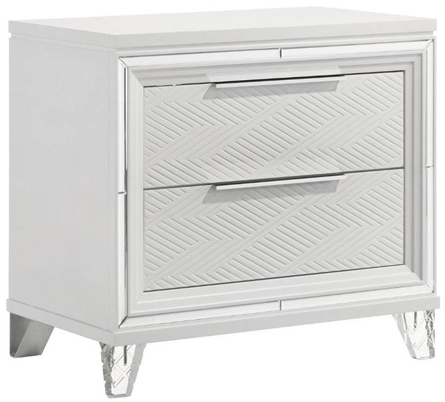 Coaster® Marmore 4-Piece White California King Bedroom Set-2