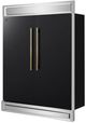 FORNO® Maderno Series Alta Qualita 60" 27.2 Cu. Ft. Black and Antique Brass Built In Convertible Side-by-Side Refrigerator-2