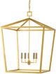 Currey & Company Denison Contemporary Gold Leaf Grande Lantern Chandelier-0