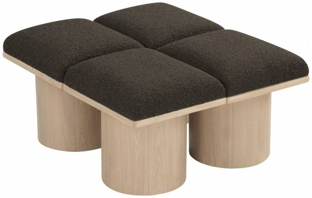 Meridian Furniture Pavilion 4-Piece Brown/Natural 31" Modular Bench Set-2