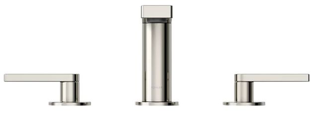 KOHLER® Composed® Vibrant Polished Nickel Widespread Bathroom Sink Faucet with Lever Handles-1