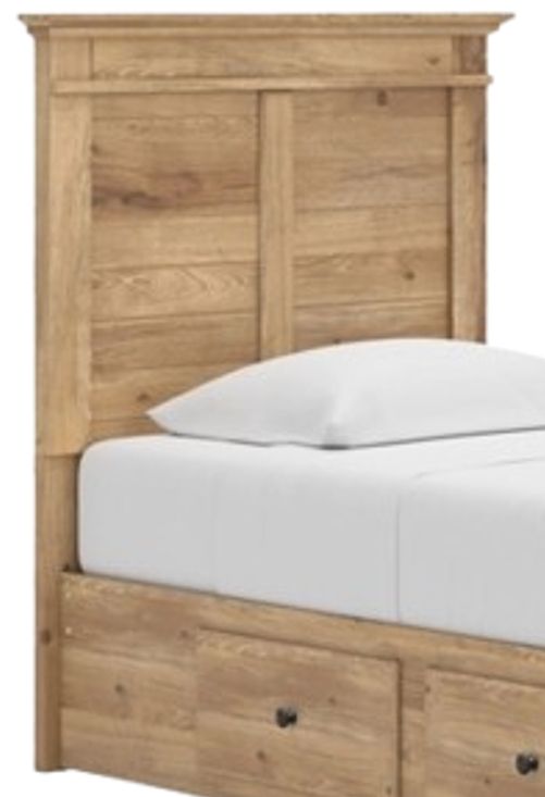 Signature Design by Ashley® Fenderport Tan Twin Panel Storage Bed-2