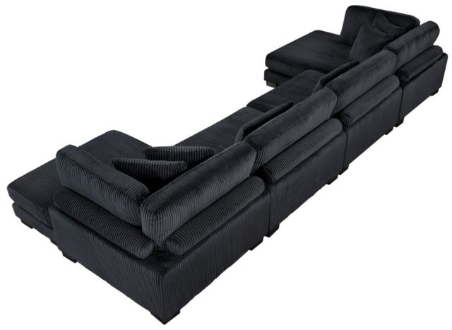 Homelegance® Traverse 4-Piece Black U-Shape Sectional with Reversible Chaise-3