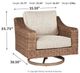 Signature Design by Ashley® Beachcroft Beige Swivel Lounge Chair-4