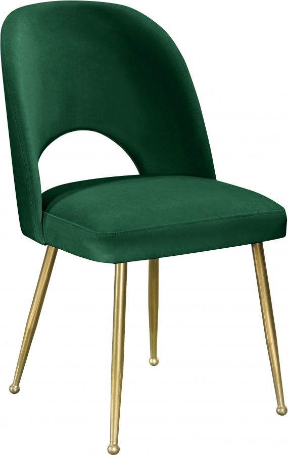 Meridian Furniture Logan Green/Gold Velvet Dining Chair-0