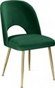 Meridian Furniture Logan Green/Gold Velvet Dining Chair-0