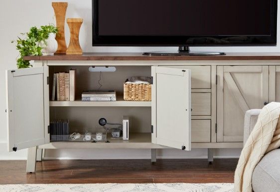 aspenhome® Pinebrook Prairie White 96'' Console-1