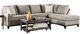Furniture of America® Lantwit 2-Piece Light Gray Right-Arm Facing Sectional and Chaise-0