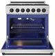 Thor Kitchen Gordon Ramsay Collection 36" Stainless Steel Pro Style Liquid Propane Range with Precision Knob Control and Black Trim-1