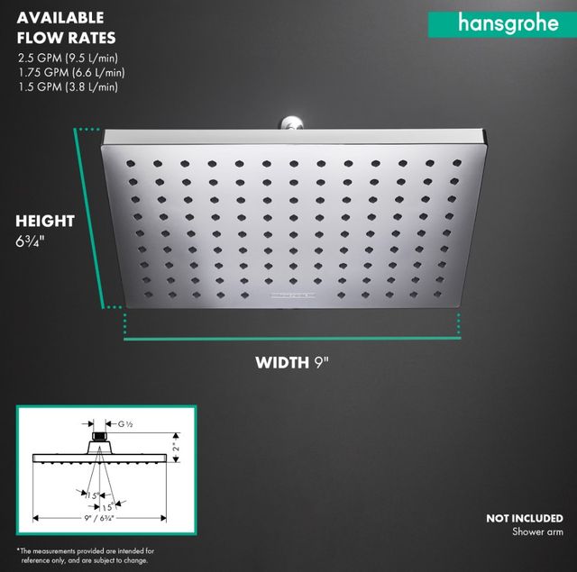 Hansgrohe Vernis Blend Matte Black 9" Showerhead-1