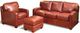 Campio Furniture Legacy Leather Dennison Red Sofa-1