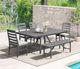 Intercon Navarro 5-Piece Mocha Aluminum/Fabric Outdoor Dining Table Set with Chairs-1