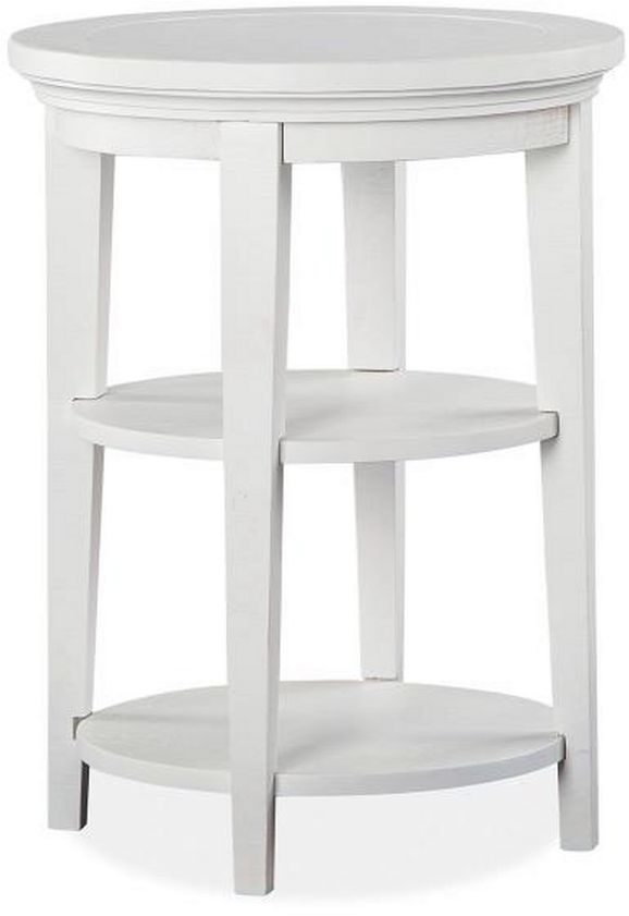 Magnussen Home® Heron Cove Chalk White Round End Table-0