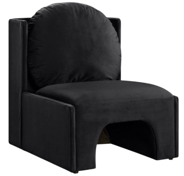 Meridian Furniture Sigma Black Velvet Upholstered Accent Chair-0