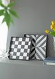 A & B Home Quinn 2-Piece Black/White Square Tray Set-3