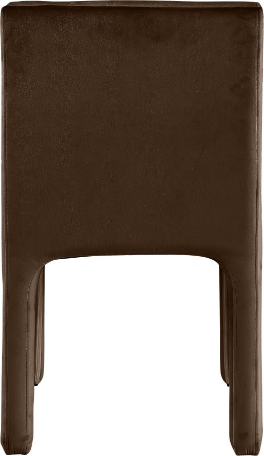 Meridian Furniture Kai Brown Velvet Dining Chair-3